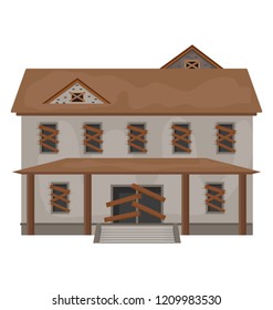 
Flat icon design of a horror house
