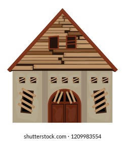
Flat icon design of a horror house
