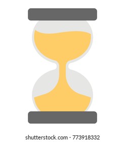 Flat icon design of hour glass

