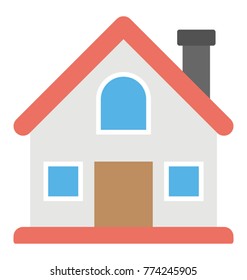 
A flat icon design of a house
