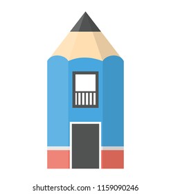 
Flat icon design of house drawing
