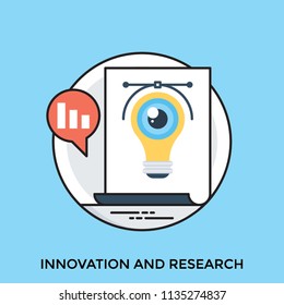 
Flat icon design of innovation and research
