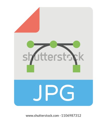 
Flat icon design of a jpg file
