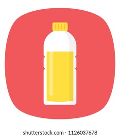 Flat icon design of juice bottle
