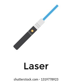 Flat icon design of laser
