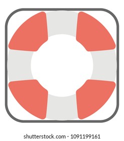 
Flat icon design of lifebelt
