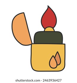 A flat icon design of lighter

