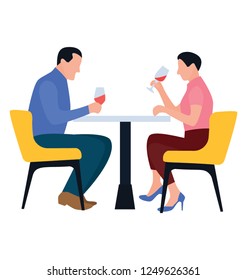 Flat icon design of lunch break 
