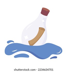 A flat icon design of magic potion