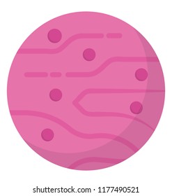 
Flat icon design of mars planet
