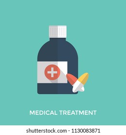 
Flat icon design of medication
