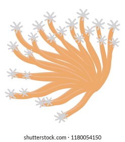 
Flat icon design of Melithaea coral reef
