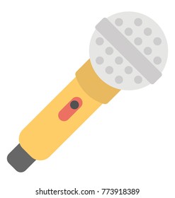 Flat icon design of a microphone
