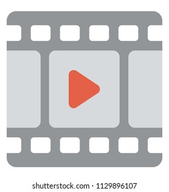 
Flat icon design of movie clip
