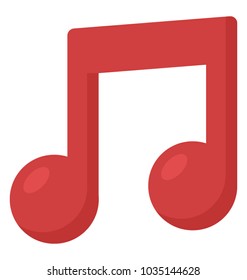 Flat icon design of musical notation