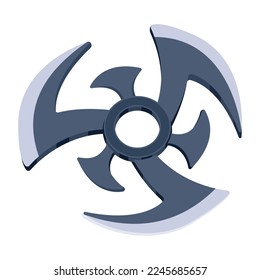 Un diseño de icono plano de hoja ninja 