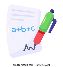 A flat icon design of notebook 