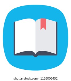 flat icon design of open book, education concept