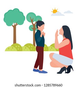 Flat icon design of outdoor fun