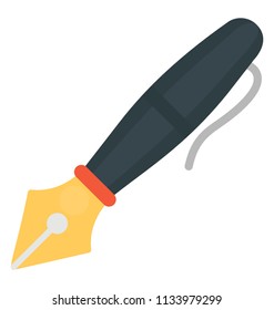 Flat icon design pen for writing 