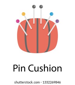 Flat icon design of pincushion 