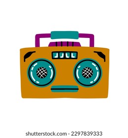 Flat Icon Design of Radio Sticker