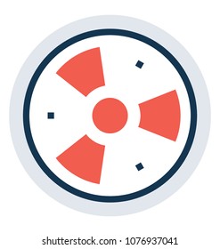 
Flat icon design of radioactive symbol
