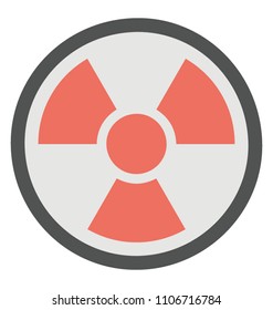 
Flat icon design of radioactive symbol
