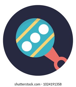 Flat icon design of a rattle