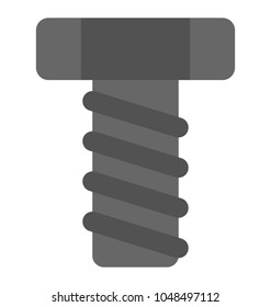 
Flat icon design of screw 
