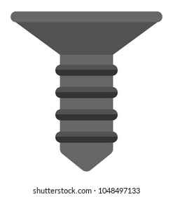 
Flat icon design of screw 
