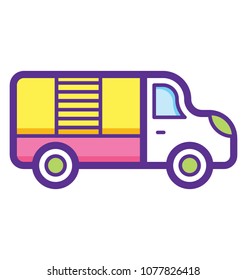 
Flat icon design of a shuttle truck
