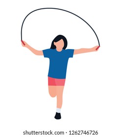 Flat icon design of skipping rope