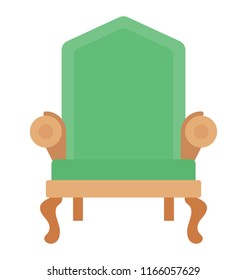 
Flat icon design of sofa, living room furniture 
