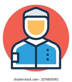 
Flat icon design of soldier or commando
