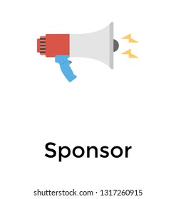 Flat icon design of sponsor 