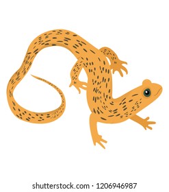 
A flat icon design of Squamata lizard on white background 

