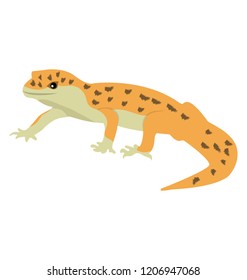 
A flat icon design of Squamata lizard on white background 
