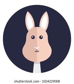 Flat icon design of a stick horse