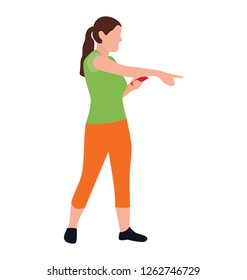 Flat icon design of stretching muscles