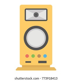 Flat icon design of sub woofer speaker
