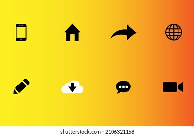 Flat icon design and symbol  