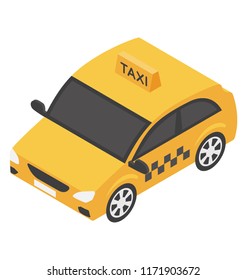 
Flat icon design of taxi
