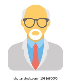 
Flat icon design of a teacher 
