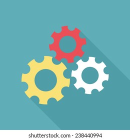 Flat icon design. Teamwork, strategy and innovation concept