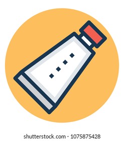 
A flat icon design of toothpaste tube

