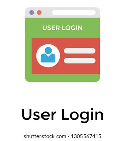 Flat icon design of user login 