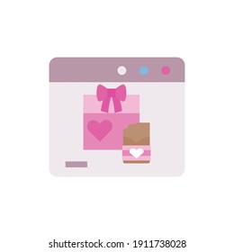 Flat icon design for Valentines celebrations