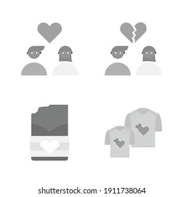 Flat icon design for Valentines celebrations
