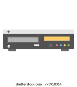 
Flat Icon Design Of A VCR Device
